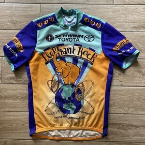 Vintage 90’s Pearl Izumi Elephant Rock Castle Rock CO cycling jersey, Large USA